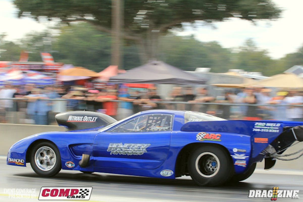 Jamie Hancock showed up late last night and pulled a 4.25 at 180 to earn top qualifier in Radial vs the World.