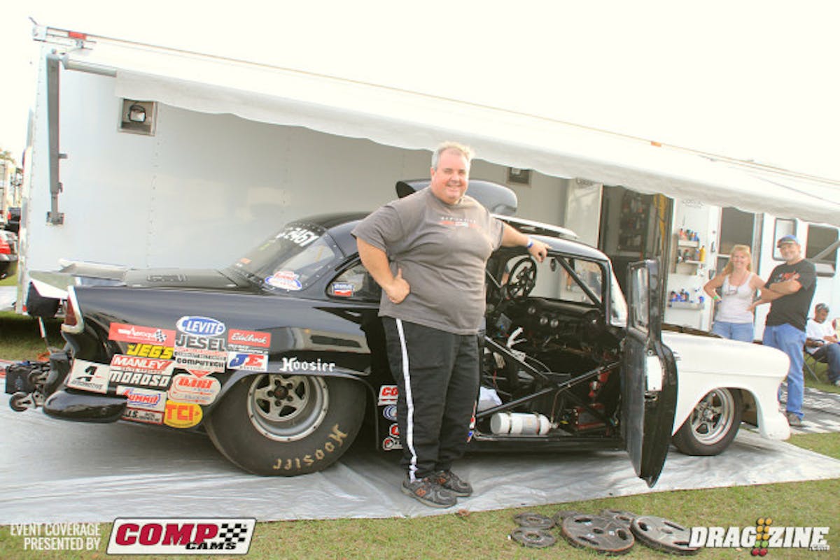 Kenny Anderson has been running 8.50 today and decided to jump into World Street requiring soem tuning and weight adjustments between rounds.