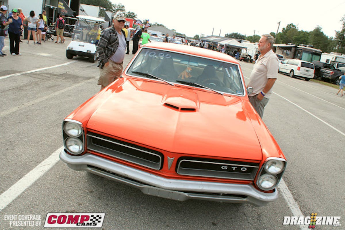New Port Richey, Florida racer Werner Saradin is running 10.0 Index this weekend with his 65 GTO. It's been a crowd pleaser carrying the left front with the stock suspension old school set up. He is forty eighth of fifty eight cars in class.