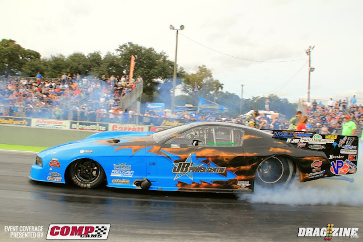 Kevin Fiscus put up a 5.815  at 156 for low ET in round one of Pro Mod. He faces Chuck Mohn who had his first five second run of the weekend today, taking out George Williams III on a holeshot.