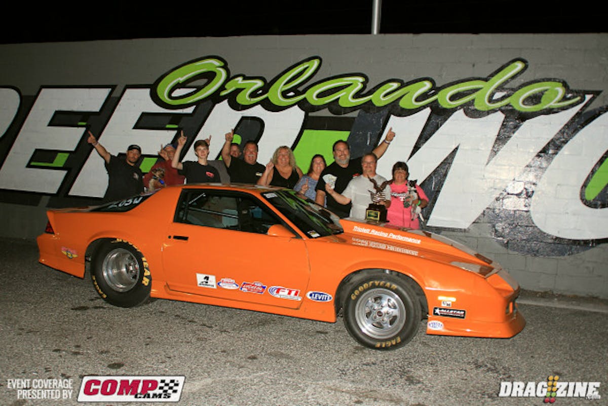 Rob Ward took the 10.0 Index win after six rounds of racing today with both racers breaking out , Ward with a 9.998 at 136 MPH.