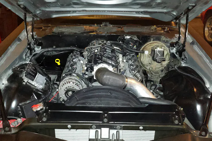 The engine bay as it looks today.