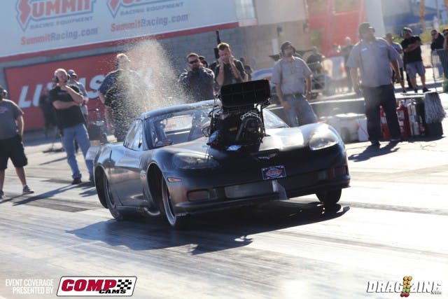 Another part of the ZTexas Outlaw 10.5 v Radial contingent, Jason Michalak, turned in a sweet 4.179 at 187.50 mph in the first round. As Michalak has been deep into the 3s already, we have to wonder whether he can make that happen on this track surface.