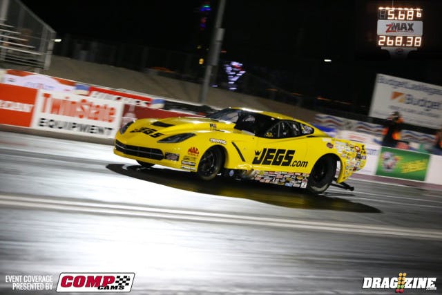 It was not to be, as in the next-to-last pairing, none other than event sponsor Troy Coughlin knocked down an insane 5.68 in his NHRA-legal Pro Mod to take home the evening's prize.