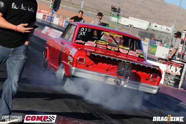 It looks like Krusty's prediction was correct, as Ryan 'Toaster' Jones laid down a whopper of a pass in Outlaw 8.5 this afternoon. 4.869 at 154.71 mph -- more than 10 mph faster than the rest of the field. 