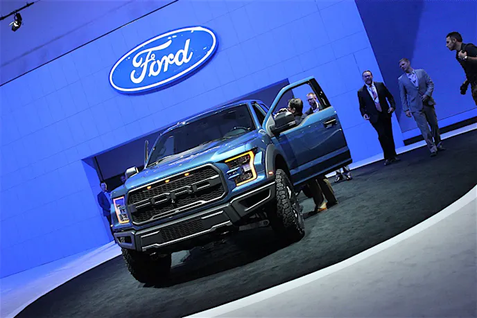 The 2017 Ford Raptor could be seen and touched at the L.A. Auto Show.