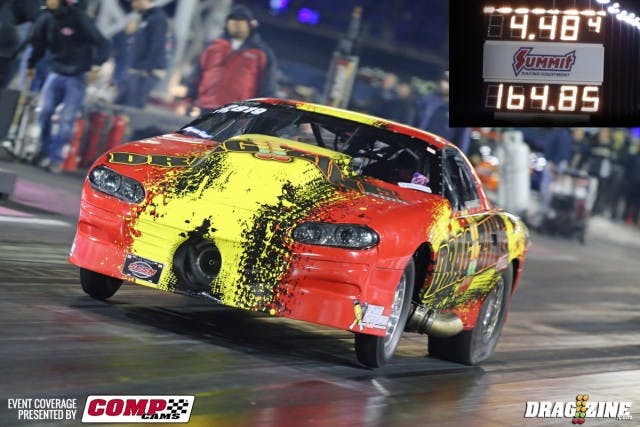 And how about an all-time best pass for Dragzine's own BlownZ project car? Company founder James Lawrence says the team will be inspecting the steering before tomorrow's sessions, as 'something feels goofy in the steering'. Never a man to mince words..