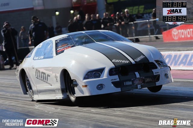Mark Luton has been on a tear all weekend, but no more. After a stout 4-flat at 186 mph, some sort of fluid exited the car and got under the tires, sending him into the right-side retaining wall HARD, then spinning back across to the left-side wall...