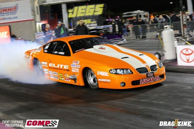 It appears that Clint Hairston's team has gotten a handle on the Quick Drive setup with their small-block turbo car. Hairston ripped off a 5.75 at 253 mph in the semifinal round of the Turbo Pro Mod class to take out Troy Coughlin Jr.'s 5.87, then came right back up and popped off a nearly-identical pass to send Kevin Fiscus back to Florida and claim the big trophy -- and payout. 