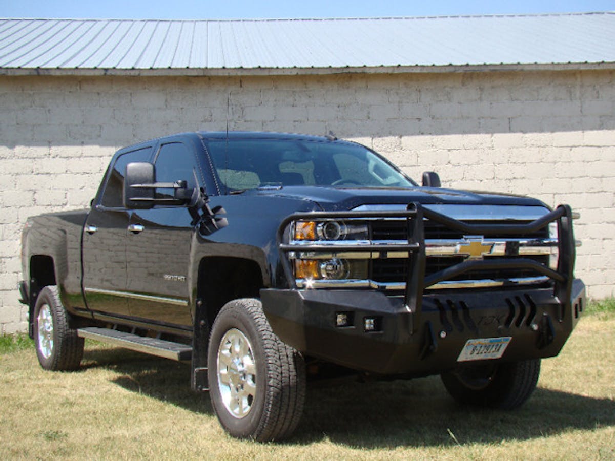 The Mayhem bumper on a Duramax.