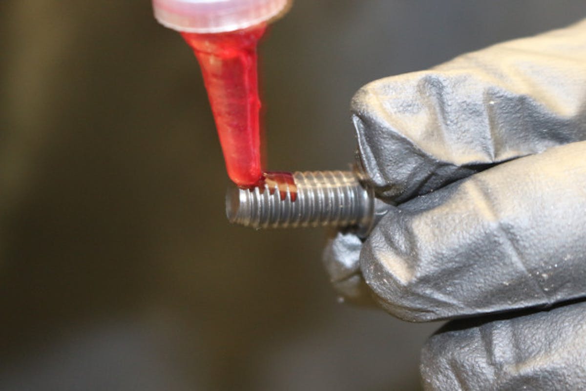 Aerospace recommends the use of Red Loctite throughout the installation, including for use on the brake line.