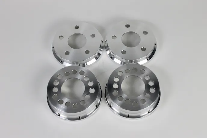 The brake hats that Aerospace supplies with their Pro Street brake kits.
