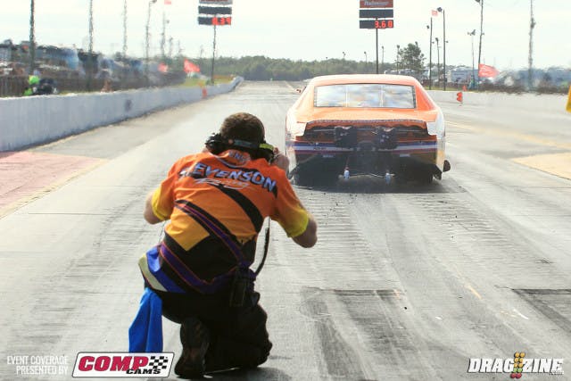 Dan Stevenson ran into some serious tire shake in his qualifying attempt shutting it down early on the run.