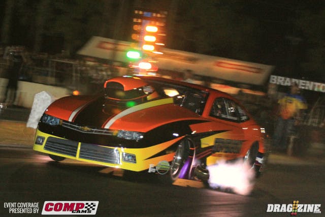 Dan Stevenson shoots mad header flames on this pass this evening. He landed seventh with a 3.89 at 195.