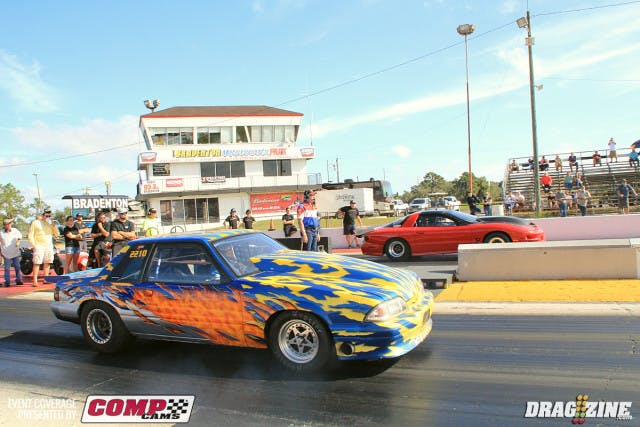 Fast Forward/Innovative Racecraft Ultra Street was up next with Mike Freeman and Mike Wabuda up first.  Wabuda was all in before Freeman staged scoring a .072 to Freeman's off pace .288 reaction giving Wabuda a big advantage. At the stripe of would be Wabuda's Procharged Trans Am (far lane) with the win, 5.09 to 4.95.