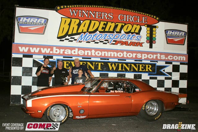  Robert Bjorkman based out of Ft Meyers, Florida faced off with Glen Scaggs in 5.50 Index final going .004 on the tree and scoring the win with a 5.524 at 116 scrubbing MPH off to Scaggs' .066 5.513 at 124.