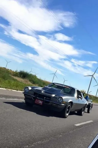 Adam's Camaro is no stranger to street car events, but the car's Tig Shop (Fritz Grote) 10-point Competition Engineering roll cage keeps him safe while on the track.