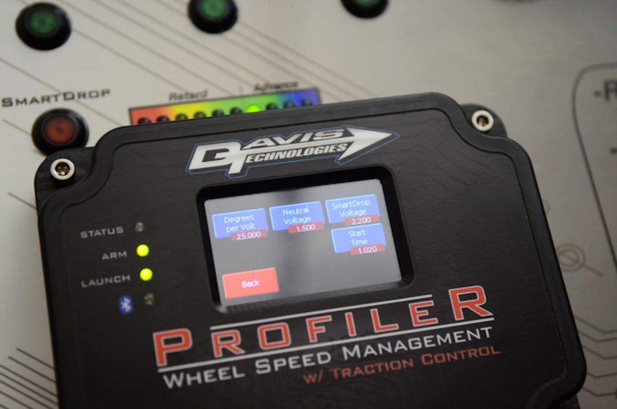 Here, the parameters for the Vehicle Position Sensor can be programmed into the Profiler.