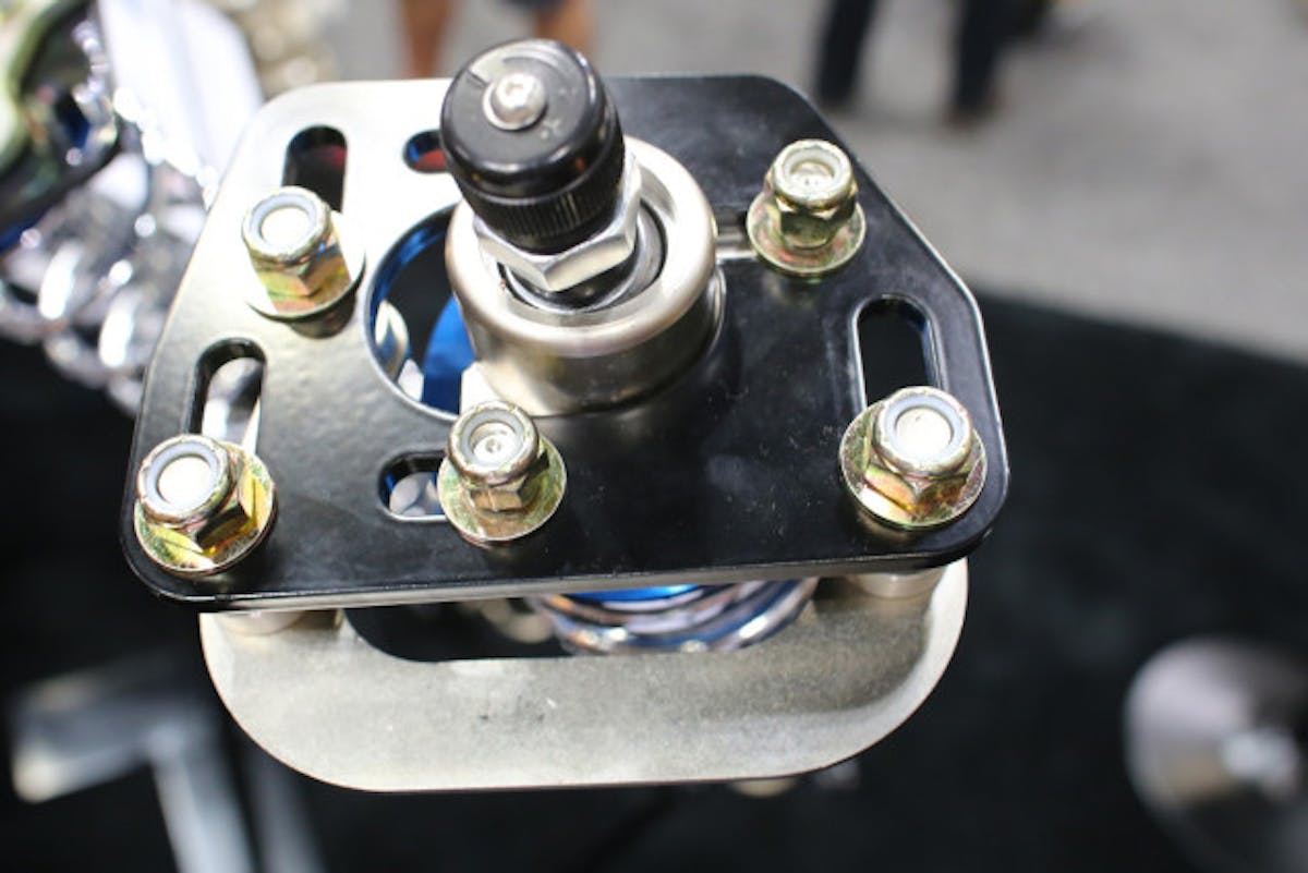 New caster/camber plate designs cover 1979-'14 Mustang and Third/Fifth-Gen Camaro.