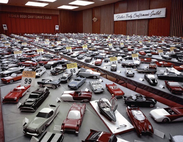 At it’s peak, the Fisher Body Craftsman’s Guild was second only to the Boy Scouts of America in terms of members from coast to coast. Every year through 1968, the Guild held model-crafting contests that awarded scholarships and other prizes to regional and national winners—while discovering styling talent like future GM Design head Chuck Jordan, among others. These are some of the entries in the 1956 Guild competition. (Photo courtesy GM Media /Chevrolet Historic Services)