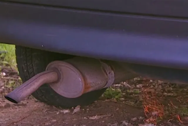 Sparks spit out of the diesel -powered Astra during the emissions test.