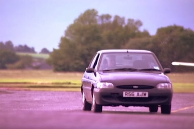 The Ford Escort was back to its normal self once it was refilled with gasoline.