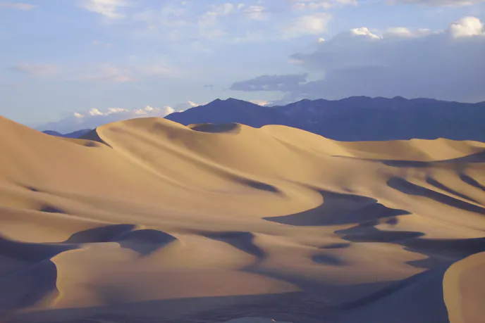 The Dumont Dunes located in the Mojave Desert about 30 miles North of Baker, California.