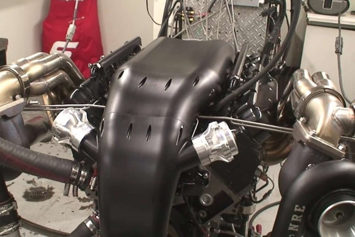 Another shot of the Alien and intake and Mirror Image turbos just because.