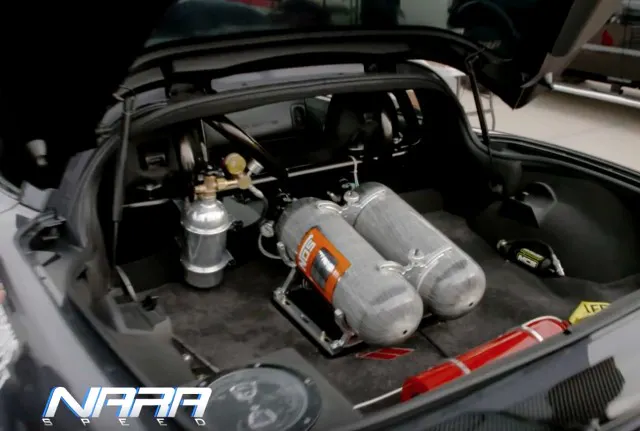 You know it's serious when you have dual bottles and a push system...