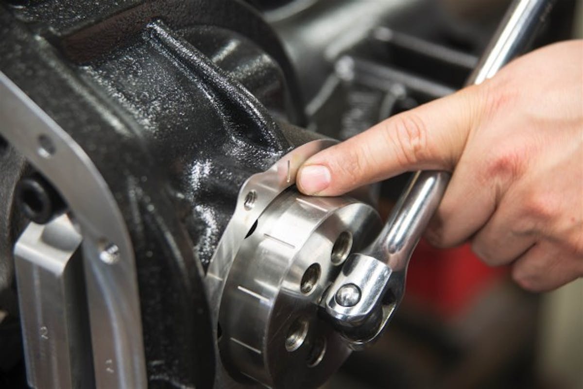 Ring gear backspacing and carrier bearing preload are set via threaded adjusters rather than shims, much like in a typical Ford 9-inch third member.