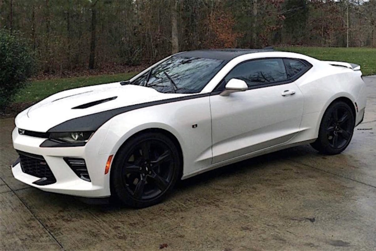We're digging the black and white combination on the Rick Hendrick special edition '16 Camaro SS