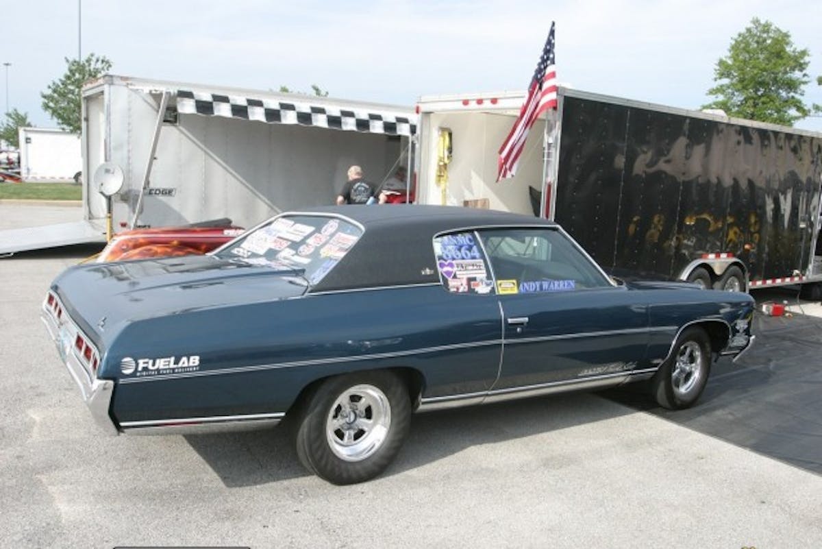 Out back, a TRZ Motorsports-suspended and braced Strange Engineering 9-in rear features 4.57 gears. Also, Mark Menscer-tuned Afco shocks will also do their part to get the big Caprice in the 9s.