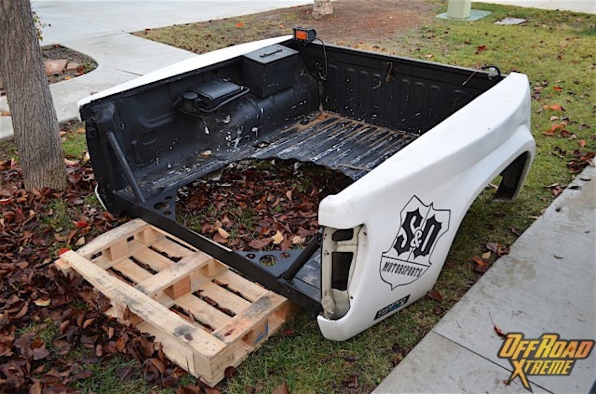 With the bed removed we had easy access to the frame.