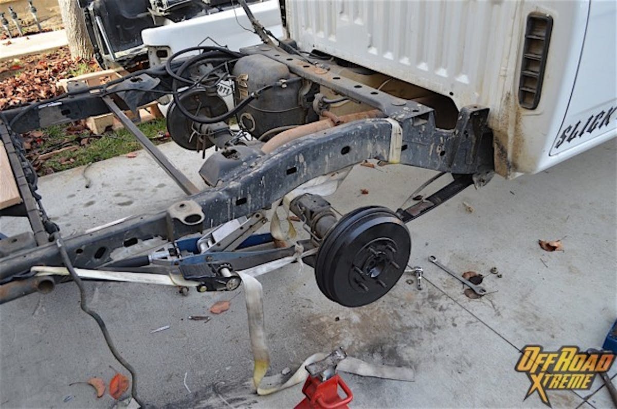 Cycling the suspension we found out we would have to cut out more than we anticipated.