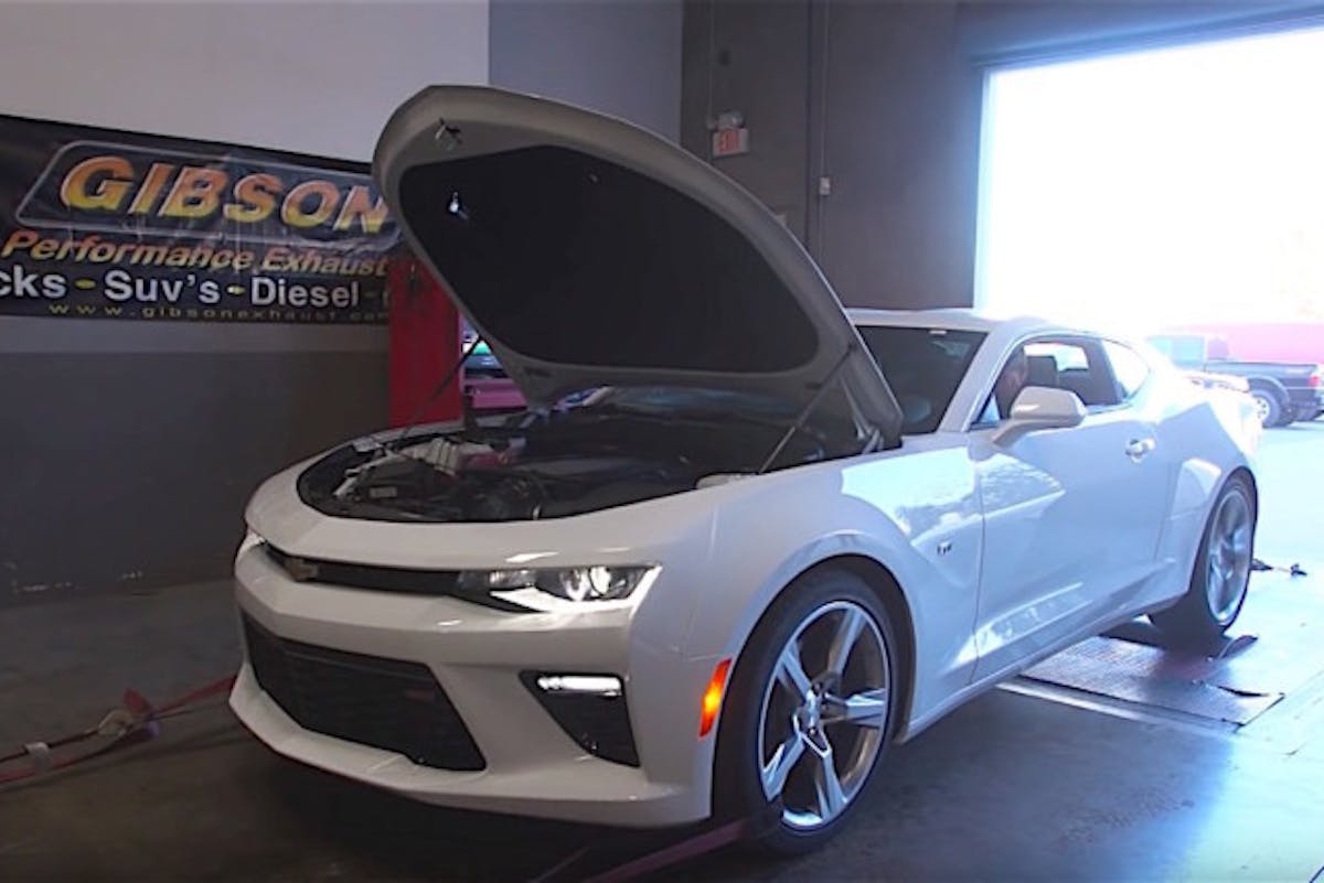 Gibson Performance Exhaust picked up this brand new '16 Camaro SS finished in Summit White.