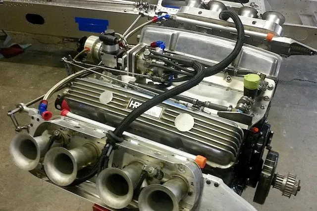 And here's a stand-alone view of the engine today on a stand.