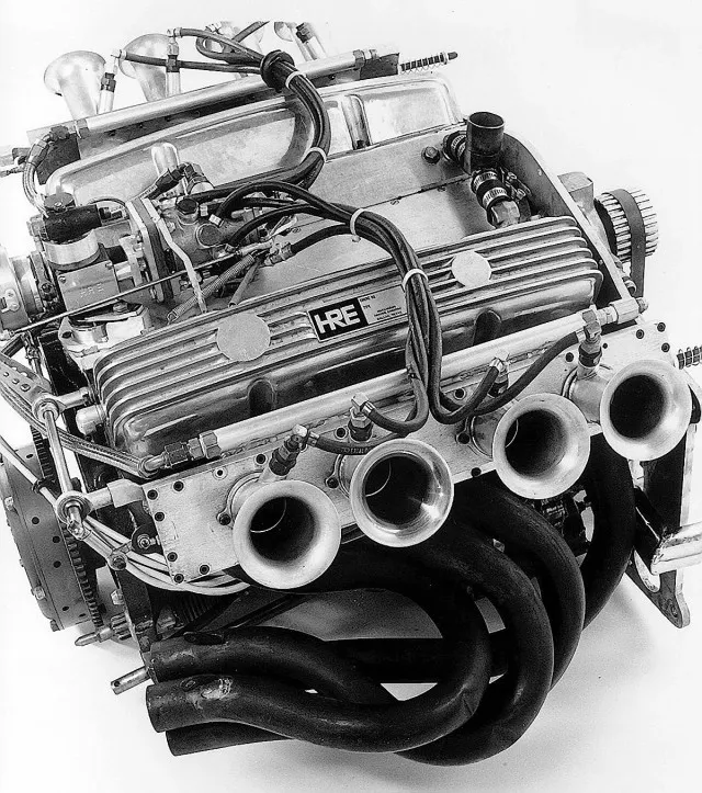 Here's a photo taken when the engine was built by Gus Hutchinson and his HRE shop in the '70s.