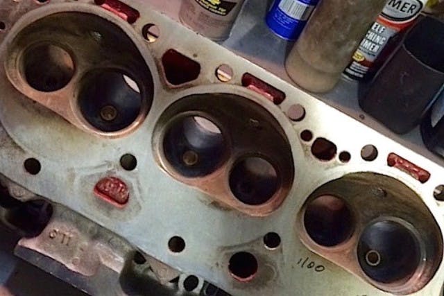 The project started with a -492 23-degree Chevy casting. You can see the intake ports have a direct shot to the back of the valve.