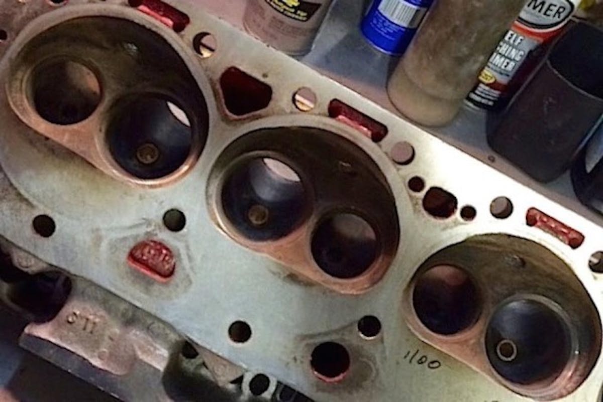 The project started with a -492 23-degree Chevy casting. You can see the intake ports have a direct shot to the back of the valve.