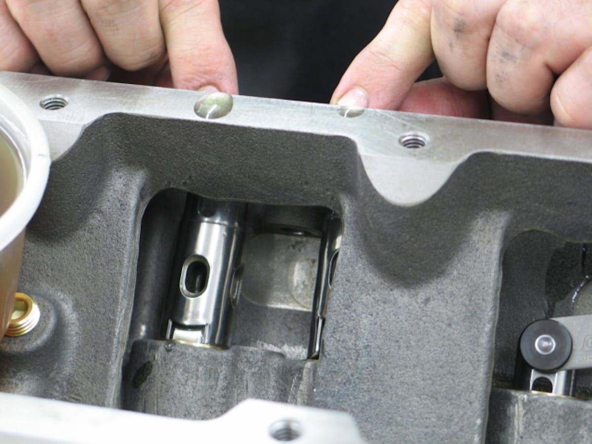 Comp's Elite Series race lifter offers an 8620 steel alloy body and .820-inch 9310 steel alloy wheel that' sbeen micropolished and features steeling bearing needles. These lifters feature removable cups that allow the builder to determine the lifter offset and simply replace the cup with one of the appropriate dimension. These require bronze bushings to be fitted in the block.