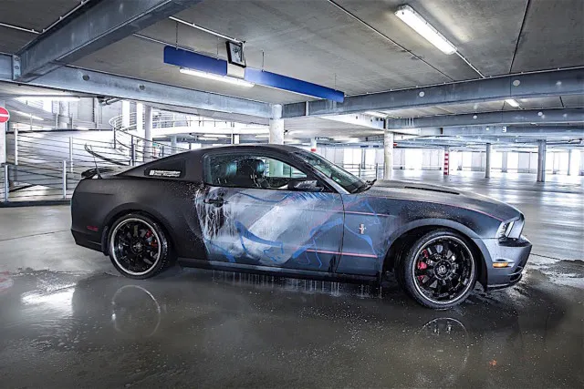 To say it's cultivating to watch the paint on Meyer's Mustang transform before your eyes would be an understatement.