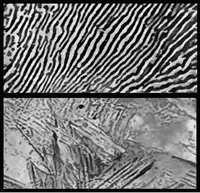 Photomicrograph_of_annealed_and_quenched_steel,_from_1911_Britannica_plates_11_and_14