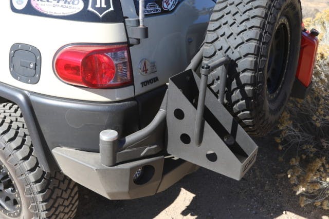 The excellent craftsmanship of the Demello Offroad rear bumper can be seen in the clean design and solid construction.