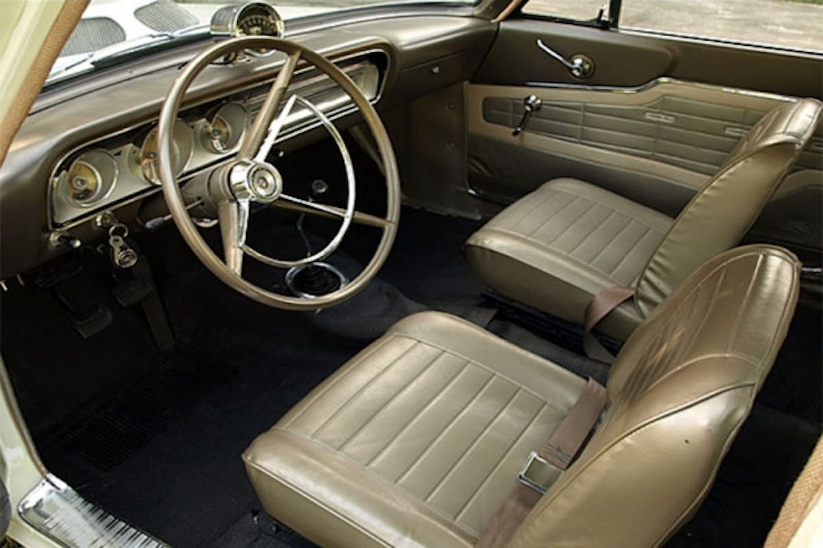 The interior of the Thunderbolt is truly all business, with luxuries like the radio, heater and even the sun visors tossed in favor of weight reduction.