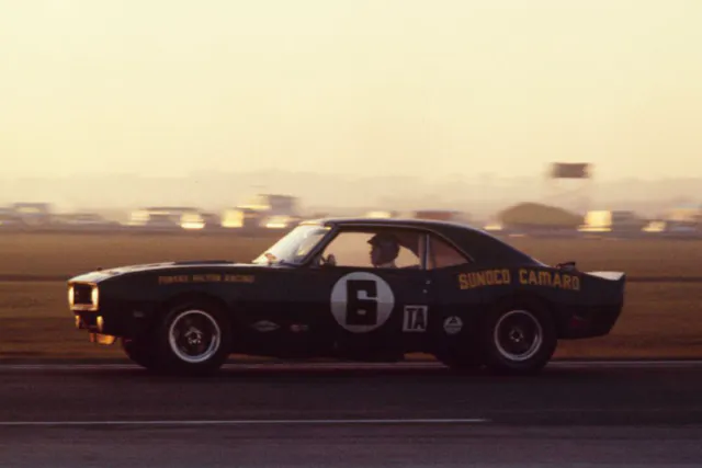 One of Chevrolet's race prepped Camaros running in the original TransAm series.