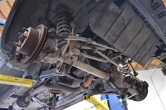 Onto the front end of the Jeep. It is a little more complex than lifting the rear.