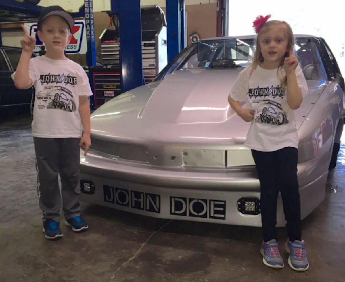 Racing is a family game for the Taylors - even the couple's 5 year old twins love them some John Doe!