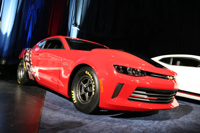 Check out all of the details on GM's hand-built drag racer here.