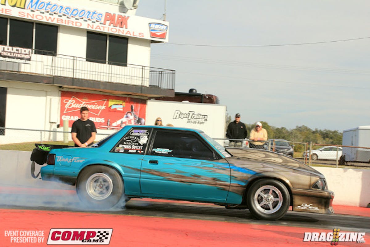 Shawn Pevlor is here running in Ultra Street and off to a good start going A to B with a 4.90 at 145 MPH. We spoke with Steve Hudspeth, the Drag Racing Product Manager for Hoosier tires briefly and he mentioned Shawn did some testing for some new Hoosier Drag Radials earlier this week. He kept the results to himself but it's noteworthy that Hoosier is developing a new tire after losing market share to Mickey Thompson who has dominated the drag radial market for several years. Competition in the marketplace breeds better products and will give racers more choices.