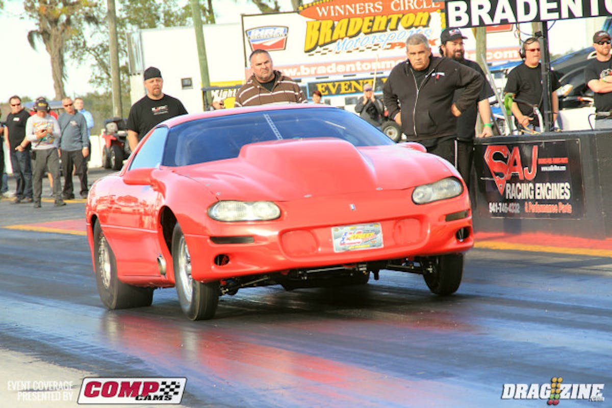 Brian Keep went straight down the track to a 5.23 at 119 on this run, which was the first or second hit on the new ride.